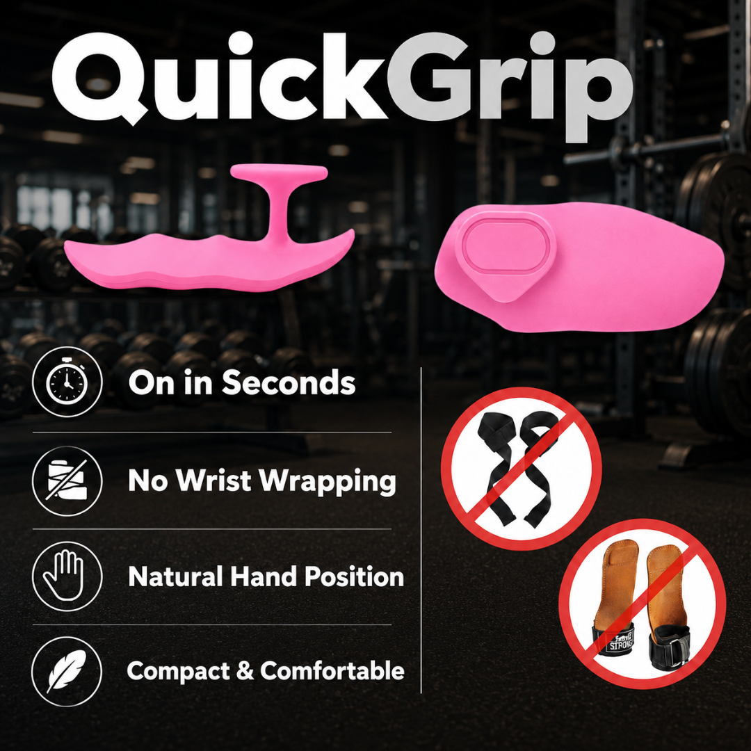 QuickGrip - Grips + Stainless Steel Shaker + Gym Towel