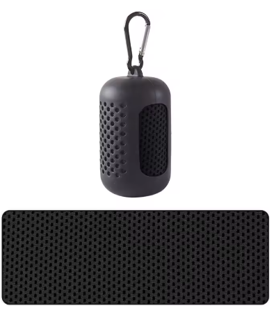 Gym Towel Microfiber Black