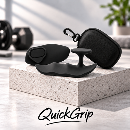 QuickGrip - Grips + Stainless Steel Shaker + Gym Towel